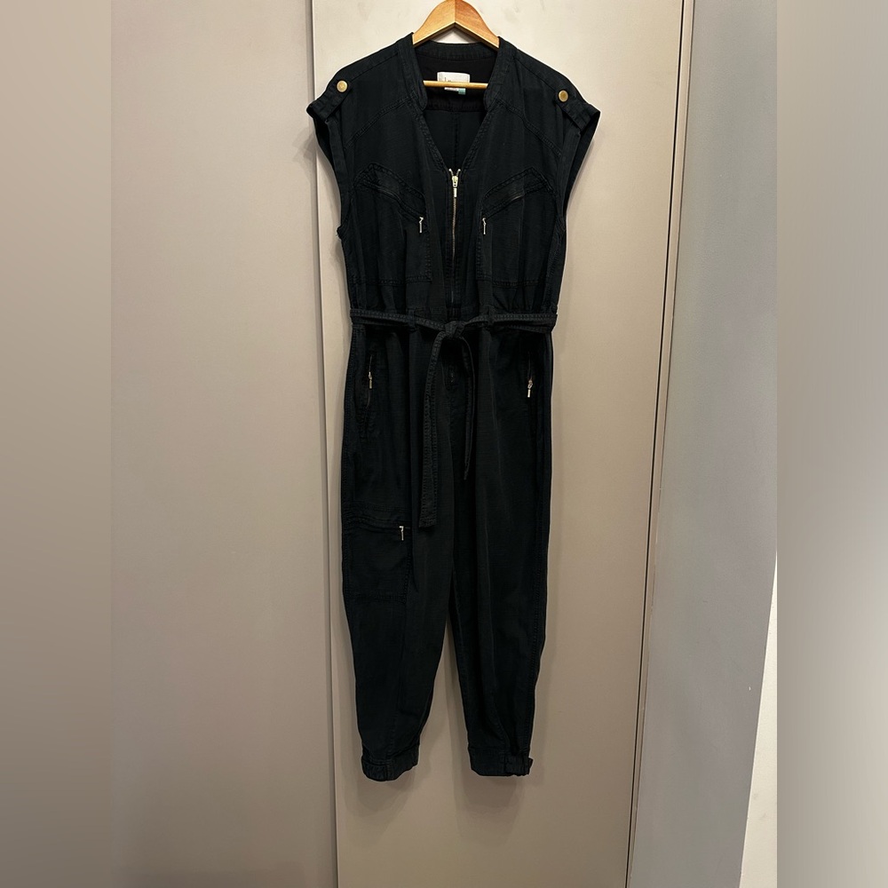 Anthropologie Black Utility Jumpsuit